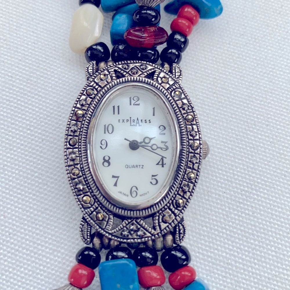 Southwestern Beaded Bracelet Watch - Picture 2 of 2